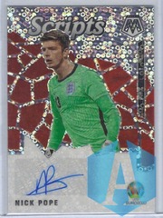 2019-20 Panini Mosaic UEFA Disco Scripts Auto #SM-NP Nick Pope